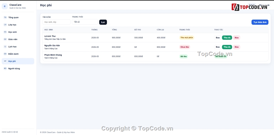 Website Quản Lý kho,Code Website Quản Lý,quản lý trung tâm